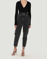 ELAKIS RIBBED V NECK SWEATER image number null